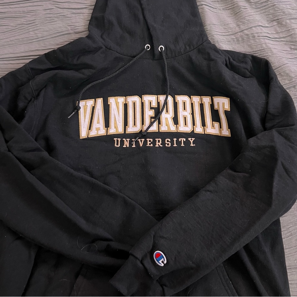 Champion Black and Gold Vanderbilt University Hoodie